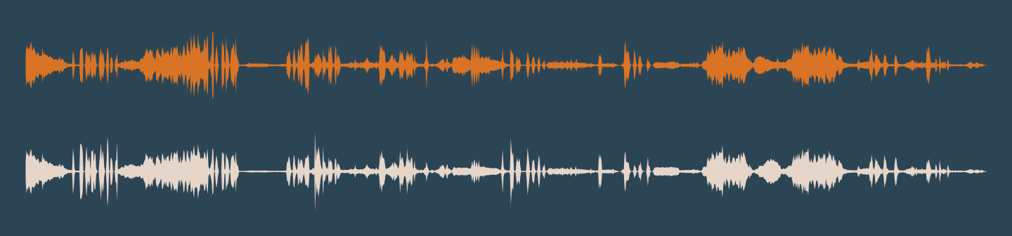 Left and right channel amplitude waveform of Eels.